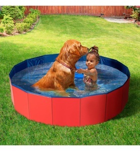 Inkazen pratik garden, Inkazen Pratik Garden - Hunde-Pool 120 cm - Rot und Blau - Blau und Rot, 