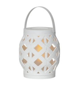 Star Trading, Star Trading Star Trading Laterne FLAME Weiss, LED-Laterne Flame Lantern, weiß, Höhe 16 cm