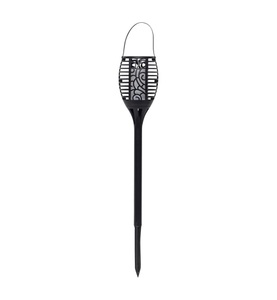 Star Trading, Star Trading - Solarleuchte FLAME - schwarz - 9.5/9.5/42 cm, LED-Solarlampe Flame, drei Nutzungsoptionen, 42 cm