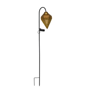 Best Season, LED-Solarleuchte Bolilla, Star Trading - Solarleuchte BOLILLA - gold - 19/13/80 cm