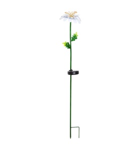 Star Trading - Solarleuchte DAISY - weiss - 15/15/77 cm