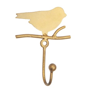 Tranquillo, Tranquillo - Wandhaken Vogel, Gold, 10 cm, 