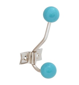 Tranquillo, Tranquillo - Wandhaken 2-fach, Retro, Türkis, Tranquillo Wandhaken 2-fach, Retro, Türkis