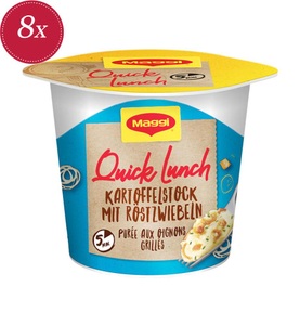 Wine & gourmet, Wine & Gourmet - Maggi Quick Lunch Kartoffelstock mit Röstzwiebel - 8x 56g, Maggi Quick Lunch Kartoffelstock mit Röstzwiebeln 56 g