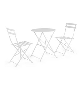 mutoni Garten Deluxe, Garten Bistroset Wissant weiss (3-tlg), Garten Bistroset Wissant weiss (3-tlg)
