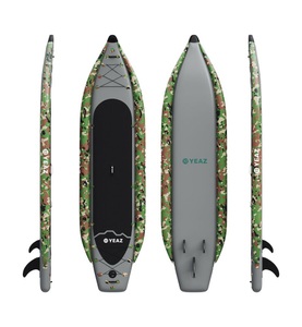 Yeaz, Yeaz - Multifunktions-SUP KAINUI SUP, Kajak aufblasbar inkl. Paddel, Tragetasche + Pumpe - Camouflage - Tarnfarbe, YEAZ - KAHANU Multifunktions SUP aufblasbar, camouflage, inkl. Paddel, Tragetasche + Pumpe, One Size, Grau