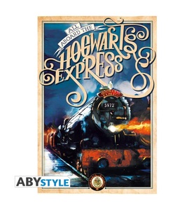 undefined, Harry Potter Hogwarts Express Retro Poster multicolor, Abystyle - Poster Gerollt und mit Folie versehen Harry Potter Hogwarts-Express, One Size