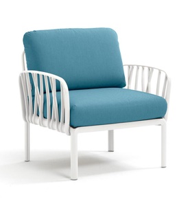 Nardi, Nardi - Entspannungssessel Komodo Weiss - Blau (47,5 x 79 x 78 cm), Garten Sessel Komodo weiss blau