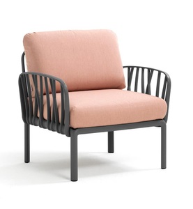 Nardi, Nardi - Entspannungssessel Komodo Anthrazit - Quartz rose (47,5 x 79 x 78 cm), Garten Sessel Komodo anthrazit rosa