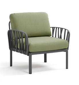 Nardi, Nardi - Entspannungssessel Komodo Anthrazit-Dunkelgrün (47,5 x 79 x 78 cm), Garten Sessel Komodo anthrazit grün