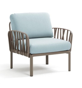 Nardi, Nardi - Entspannungssessel Komodo Dunkles Beige - Hellblau (47,5 x 79 x 78 cm), Garten Sessel Komodo braun hellblau