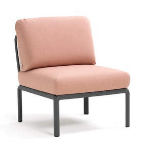Nardi - Sessel ohne Armlehnen Komodo Anthrazit - Quartz rose (135,5 x 72 x 78 cm)