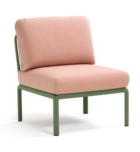 Nardi, Nardi - Sessel ohne Armlehnen Komodo Kaki-Quartz rose (135,5 x 72 x 78 cm), Gartenlounge Komodo Mittelelement agave rosa
