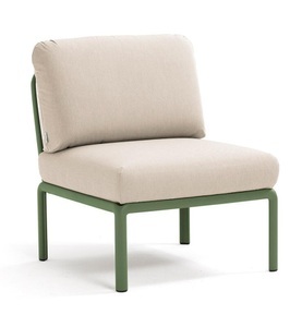 Nardi, Nardi - Sessel ohne Armlehnen Komodo Kaki-Beige (135,5 x 72 x 78 cm), Gartenlounge Komodo Mittelelement agave tech panama