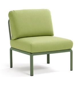 Nardi, Nardi - Sessel ohne Armlehnen Komodo Kaki-Grün (135,5 x 72 x 78 cm), Gartenlounge Komodo Mittelelement agave avocado