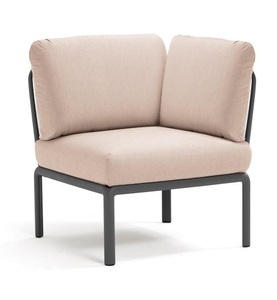 Nardi, Nardi - Ecksessel ohne Armlehnen Komodo Anthrazit - Beige (135,5 x 78 x 78 cm), Gartenlounge Komodo Eckelement anthrazit beige