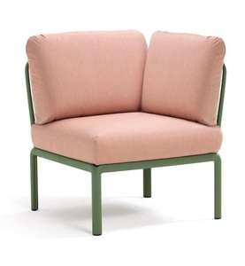 Nardi, Nardi - Ecksessel ohne Armlehnen Komodo Kaki-Quartz rose (135,5 x 78 x 78 cm), Gartenlounge Komodo Eckelement agave rosa