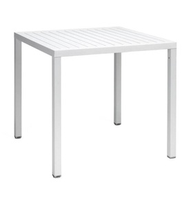 Nardi, Nardi - Cube-80 - White, Gartentisch stapelbar Cube weiss 80