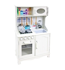 Bino, Bino Holz-Kinderküche Provence, weiß, Bino 83724 - Holz-Kinderküche Provence, weiß, mit Zubehör, 97x65x30cm