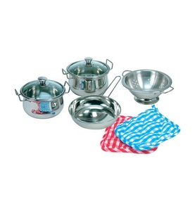 Bino, Bino Edelstahl - Kochtopf - Set, 8 - teilig für Kinder, Edelstahl Kochtopfset,