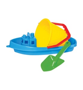 Bino, Bino Sand-Spielzeug Set mit Boot - bunt, 