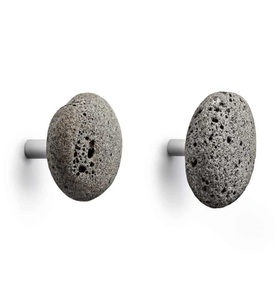 Normann Copenhagen, Normann Copenhagen Stone Haken 2er-Set, Wandhaken Stone stein grau / 2er-Set - Naturstein - Normann Copenhagen grau en stein