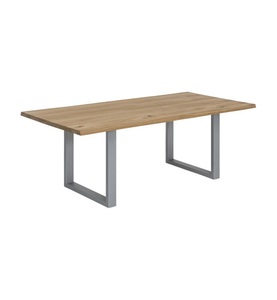 mutoni living, Esstisch Unique Wildeiche silber 200x100, Esstisch Unikat Wildeiche silber 200x100