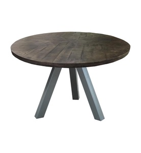 mutoni living, Esstisch Massivholz Mango Metall rund 120, Esstisch Massivholz Mango Metall rund 120