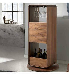 Angel cerda, Angel Cerda - Aufbewahrungsmöbel - Braun, ANGEL CERDA - Drehbarer Barschrank aus Nussbaum, One Size, Baumnuss