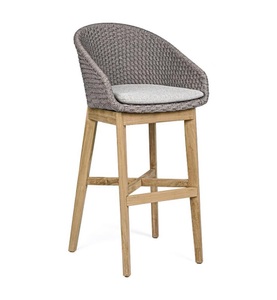 mutoni Garten Deluxe, Garten Barhocker Coachella mit Kissen Stone, Garten Barhocker Coachella mit Kissen Stone