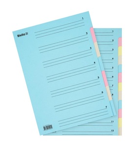undefined, BIELLA Ordnungsmappe A4 326412.00 12-teilig, Karton, farbig, Biella Ordnungsmappe, A4, 12-teilig, Karton, farbig, 326412.00