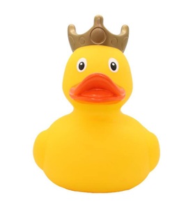 SOMBO, Sombo - Badeente mit Krone 25cm XXL - gelb, 