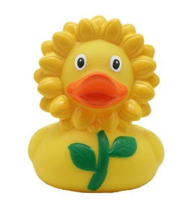 SOMBO, Sombo - Badeente Sonnenblumen - 7.5 x 8.5 cm, 