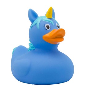 SOMBO, Sombo - Badeente Einhorn hellblau - 7.5 x 8.5 cm, 