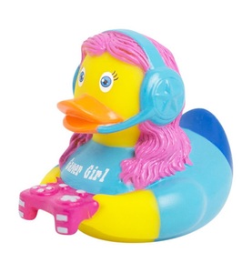 Lilalu, Lilalu - Badeente Gamer Girl - 7.5 x 8.5cm, 