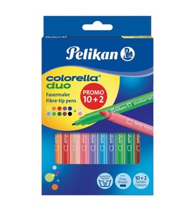 Pelikan, Colorella duo C407/12, Stift, Pelikan Doppelfasermaler Colorella duo C407, 12er Set
