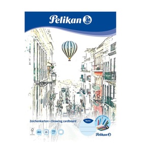 Pelikan, Pelikan Zeichenblock 170g/m² DIN A4 Zeichenkarton 25 Blatt, Pelikan Zeichenblock 170g/m² DIN A4 Zeichenkarton 25 Blatt
