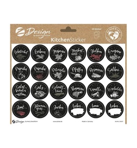 Avery Zweckform, Avery Zweckform Avery Zweckform Motivsticker A5, Z-Design Motivsticker A5 Kitchen Gewürze, Bunt, 48 Aufkleber