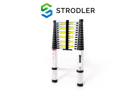 Strodler, Strodler - Multifunktionsteleskopleiter aus Aluminium mit 14 Stufen - 4,1 m - Multifunktionsteleskopleiter aus Aluminium mit 14 Stufen - 4,1 m, 