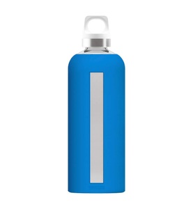 SIGG, SIGG Glas-Trinkflasche STAR ELECTRIC BLUE 0,85l in blau, SIGG Star Electric Blue 0,85L Trinkflasche Glas mit Deckel, BPA-frei Blau 8774.50