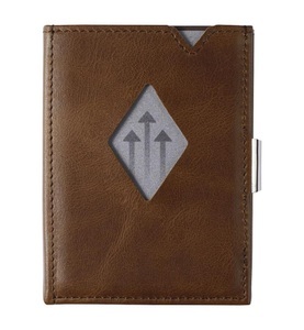 Exentri, EXENTRI Portemonnaie Multiwallet, Exentri Multiwallet Leder Haselnuss für 5-10 Karten