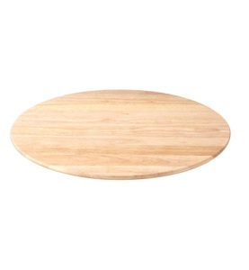 Continenta, Continenta - Drehteller 40 cm - Hellbraun, Gummibaum Drehplatte rund, 40cm
