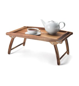 Continenta, Continenta - Bett-Tablett 61 x 35 x 7 - Braun, Akazie Betttablett, flach zusammenklappbar 61x35x7 cm