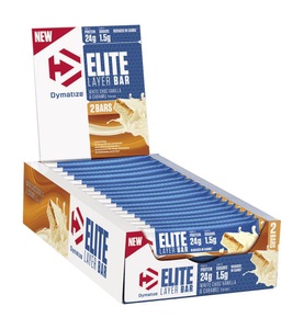 Dymatize nutrition, Dymatize Nutrition - Dymatize - Riegel Elite Layer Bar White Chocolate Vanilla & Caramel 18 x 60g New, 