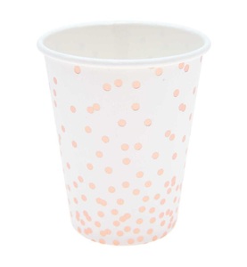RICO Design, RICO DESIGN - Pappbecher 200 ml 12 Stück, Pink/Weiss, Rico Design Becher 200 ml 12 Stück, Pink/Weiss
