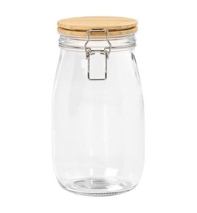 Tala, Tala - Einmachglas 980 ml - Transparent, Aufbewahrungsglas mit Bambusdeckel 980ml