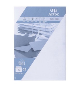 undefined, Artoz 10739418-210 Papier Weiß Briefumschlag, ARTOZ Couverts 1001 C5 107394182 100g, blütenweiss 5 Stück