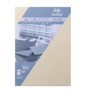 undefined, Artoz 10739226-241 A5 (148×210 mm) Cremefarben Druckerpapier, ARTOZ Karten 1001 A5 107392262 220g, chamois 5 Blatt