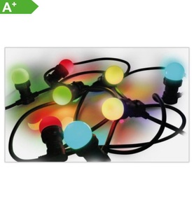 Easy-Connect, Lichterkette 6m, 8 LED-Lampen 1W E27, 