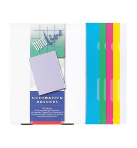 undefined, BÜROLINE Sichtmappen A4 620079 sortiert 100 Stück, BÜROLINE Sichtmappen A4 620079 sortiert 100 Stück